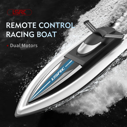 2.4G LSRC-B8 RC High Speed Racing Boat Waterproof Rechargeable Model Electric Radio Remote Control Speedboat Toys for boys 14Y+